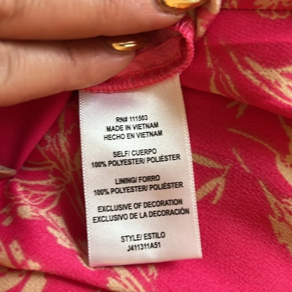 Tropical Floral Vacation Beach Resort Jumpsuit in Pink | Women's L - Picture 4 of 6